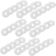 WEKAMOS 100pcs Spacer Beads Jewelry Findings Charm Bracelet Spacers Silicone Bead Spacers White Rubber Charm Spacers for Necklace