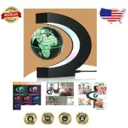 Art Deco Desk Decor: LED Floating Globe with Magnetic Levitating Technology