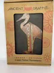 COPPER Geese/Goose Indoor or Outdoor Thermometer - 8" - Ancient Graffiti - NEW