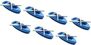 INOOMP Ocean Beach Miniature Boats Decor 7-pc Set of Mini Boat Model Ornaments for Micro Landscaping Craft Projects