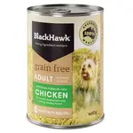 Black Hawk Grain Free Adult All Breed Chicken Wet Dog Food (12 x 400g cans)