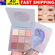 9 Colors Pearlescent Matte Eyeshadow Palette Sweatproof Eyeshadow Cosmetics AUS