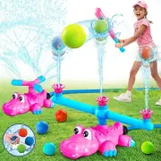 VATOS 4-in-1 Sprinkler Toy Baseball for Kids, Crocodile Water Outdoor Game wi...