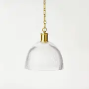 Reeded Glass Pendant Brass - Threshold designed with Studio McGee