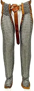 Medieval Chainmail Leggings, Antique Style Armor, Butted Construction, Warrior Costume Silver, Silver