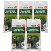 100x Lawn Anchor U Tent Pegs Weed Mat Fastening Turf Pins Grass Synthetic NEW