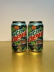 New Limited Mountain Dew ZERO SUGAR Baja Cabo Citrus Tropical Lime (2 Cans)
