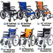 Portable Folding Wheel Chair Wheelchair Lightweight Mobility Aid For Elderly✅