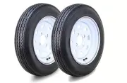 2 WANDA Trailer Tire Assembly 4.80-12 6-Ply White Spoke Rim 4 Lug on 4"