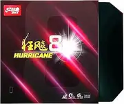 BestParts DHS Hurricane 8 Professional Table Tennis Rubber Sheet Ping Pong Rubber Thickness 2.15mm,Hardness 39 Degree Degree,Red or Black