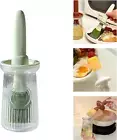 Oil Dispenser with Brush - Glass Olive Oil Dispenser for Kitchen, 3 in 1 Oil Dis