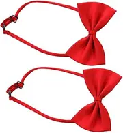[Minkissy] 2pcs Bow Tie for Men Pre Tied Polyester Tuxedo Bowties Elegant Neckwear for Weddings and Parties Match for Bachelor Gowns Comfortable Lightweight Design