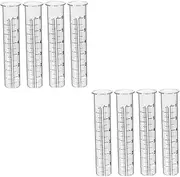 BESPORTBLE 2sets Practical Outdoor Rain Gauge Glass Measuring Cup for Rainfall Weather Monitoring Home Use 4pcs*2