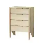 4 Chest of Drawers - INEZ Oak