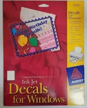 Avery Ink Jet Decals For Windows 8 1/2" x 11" 6ct. 3276