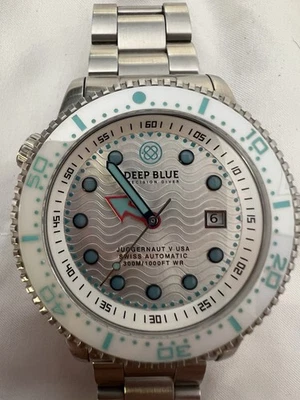 Deep Blue Juggernaut V Swiss Automatic Dive Watch 300m-1000ft BRAND NEW.