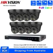 HIKVISION 12MP 8CH 8POE Security CCTV Camera System 4K 8MP ColorVu MIC IP Camera