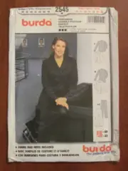 BURDA PATTERN - 2545 LADIES PANT SUIT DBL BREASTED JACKET PANTS 10-22 PLUS UNCUT