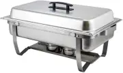 C-4080 - 8 Quart Full-Size Stainless Steel Chafer W/Folding Stand