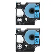 2PK Black on Blue label tape 12mmx7m For DYMO D1 45016 LabelManager 200 400 450D