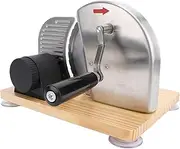 Manual Bread Slicer with Hand Crank, 0 to 15mm Adjustable Thickness Bread Cutter for Even Slices, 4 Suction Cup Feet Sourdough Cutter for Sandwich, Homemade Commercial Use