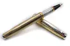 Maya Gold Handmade 925 Solid Silver Ball Pen Black Ink Parker Type Refill