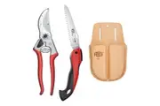 Genuine Felco Model 4 secateurs with folding saw + double holster official Felco