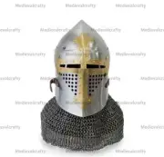 16 Gauge Medieval ROA Helmet Legacy Medieval Viking Helmet Chainmail