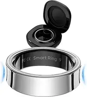 Smart Ring Smart Rings for Men Women Smart Ring Android Fitness Ring Sleep Tracker Heart Rate SpO2 Meter HRV Monitor Period Reminder Calorie Distance Tracking Pedometer Remote Trigger