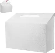 1 Pack Tissue Box Cover Holder,Compatible with Klee-nex Disposable Paper Hand Towels,Leather Paper Towel Dispenser,Leather Cover for Disposable Paper Hand Towel Box,for Tabletop,Bathroom,Car,Office