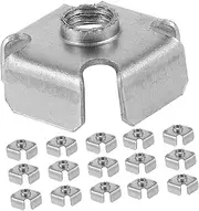 HOMSFOU 50pcs Square Tube Nut Threaded Inserts Small Square Tube Nuts Threaded Inserts Silver Metal