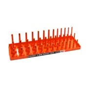 Hansen 3/8" Socket Organizer Tray Holder 3 Row Standard SAE Shallow Deep Orange