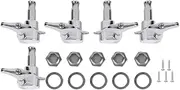 Bass Tuners Set, 5 String Alloy Enclosed Winding Knobs, Musical Instrument Accessories, Gear Prevent Slipping, Quick and Accurate Tuning, and Resistant (Silver)