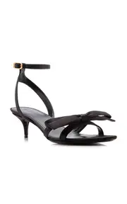 [Balenciaga] Nano Bow-Detailed Satin Sandals