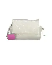 Desigual Patent Embossed Shoulder Bag 19SAXPAA Women White Handbags