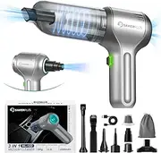 SakerPlus Car Vacuum Cleaner-Wireless Handheld Car Vacuums with Best Suction,Brushless Motor 12000PA Maximum Power,3 in 1 Mini Portable Vacuum Cleaner Cordless for Home,Office,Kitchen,Cars