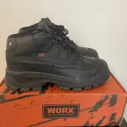 Men's WORX by Red Wing Shoes 5501 Steel Toe Athletic EH hiker Boots, Black 12 WW