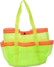 [FOYTOKI] Portable Beach Bag Mesh Storage Bag for Beach Travel Outdoor Toiletry Bags Girl