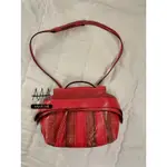 義大利🇮🇹 |TOD’S 珍異皮革WAVE BAG (紅)肩背包 手提包