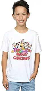 [Absolute Cult] Disney Boys Mickey Mouse And Friends Christmas T-Shirt White 5-6 Years