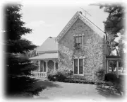 Fairy Tale Victorian stone cottage, architectural drawings, gables, balcony