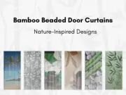 Decorative Bamboo Beaded Door Curtain - Nature-Inspired Design, 36 x 79 Inches