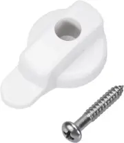 Screen Door Latch w/Screw Compatible with Andersen Sliding White