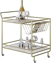 Movable Trolley Wine Cart Household Mobile Dining Car Meal Side Storage Table Movable Trolley Coffee Table Rectangular Side Table Small Snack Tables Movable Dining Car