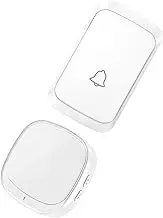 QUMIIRITY 1Set USB Wireless Doorbell Melodies Volume Smart Home Chime for Easy Installation Present for Family and Friends White Color