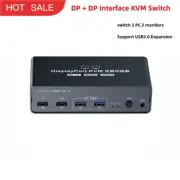 VPFET DP + DP KVM Switch Double Display 8K 60Hz UHD Switch Support USB3.0