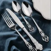 16/20/24pcs Cutlery Set Stainless Steel Spoon Fork Knives Tableware Dinner Party
