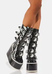 [Y.R.U.] Dune Yin Yang Platform Boots
