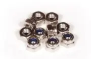 Axial AXA1041 M2.5 Nylon Locking Hex Nut Silver (10) EXO / Wraith / AX10