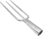 FOYTOKI Iron Fork Outdoor Fishing Tackle Garden Weeder Weeding Fork Fishing Accessory Garden Tool Metal 3 Prongs Pear Professional Spearfishing Silver Iron